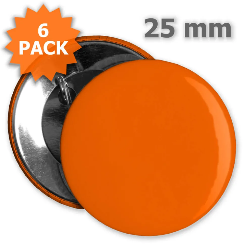Button 25 mm - 6 Stück