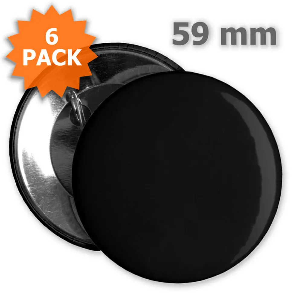 Button 59 mm - 6 Stück