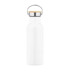 Edelstahl-Thermoflasche mit Bambusdeckel 500 ml (Sublimation)