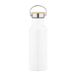Edelstahl-Thermoflasche mit Bambusdeckel 500 ml (Sublimation)