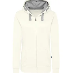 Frauen Kontrast Kapuzen-Sweatjacke in Übergröße - Fair4All