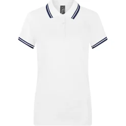Frauen Kontrast Poloshirt Pasadena