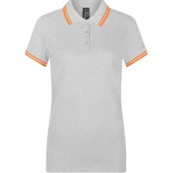 Frauen Kontrast Poloshirt Pasadena