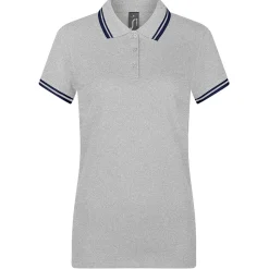 Frauen Kontrast Poloshirt Pasadena