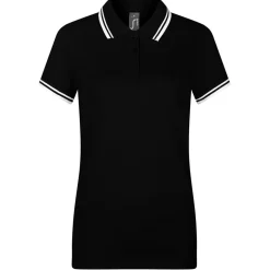 Frauen Kontrast Poloshirt Pasadena