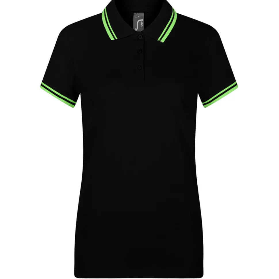 Frauen Kontrast Poloshirt Pasadena