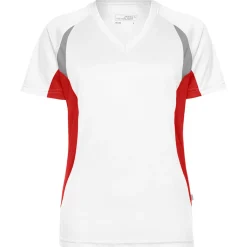 Frauen Kontrast V-Ausschnitt TOPCOOL® Laufshirt