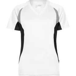 Frauen Kontrast V-Ausschnitt TOPCOOL® Laufshirt