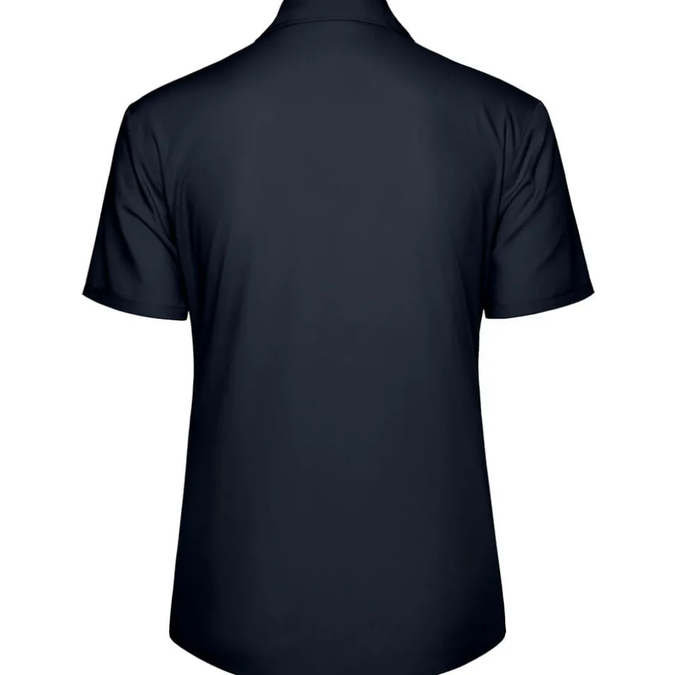 Frauen Kurzarm Popeline-Bluse