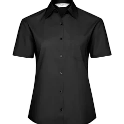 Frauen Kurzarm Popeline-Bluse