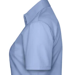 Frauen Kurzarm Popeline-Bluse in Übergröße