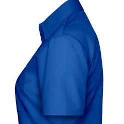 Frauen Kurzarm Popeline-Bluse in Übergröße