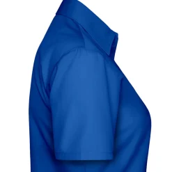 Frauen Kurzarm Popeline-Bluse in Übergröße