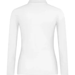 Frauen Langarm Fein-Piqué Poloshirt 180