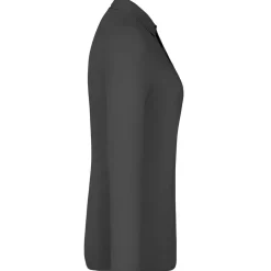 Frauen Langarm Fein-Piqué Poloshirt 180