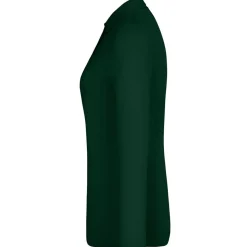 Frauen Langarm Fein-Piqué Poloshirt 180