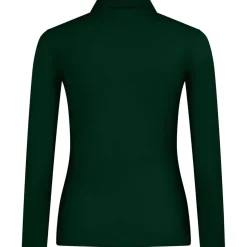Frauen Langarm Fein-Piqué Poloshirt 180