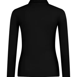 Frauen Langarm Fein-Piqué Poloshirt 180
