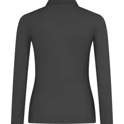 Frauen Langarm Fein-Piqué Poloshirt 210