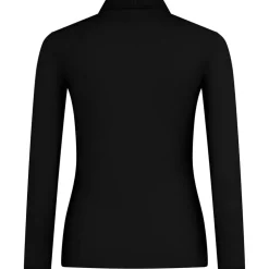 Frauen Langarm Fein-Piqué Poloshirt 210
