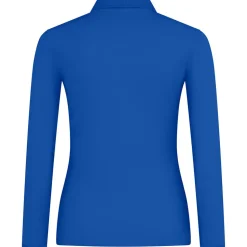 Frauen Langarm Fein-Piqué Poloshirt 210