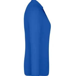 Frauen Langarm Fein-Piqué Poloshirt 210