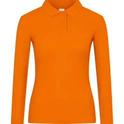 Frauen Langarm Piqué Poloshirt ID.001
