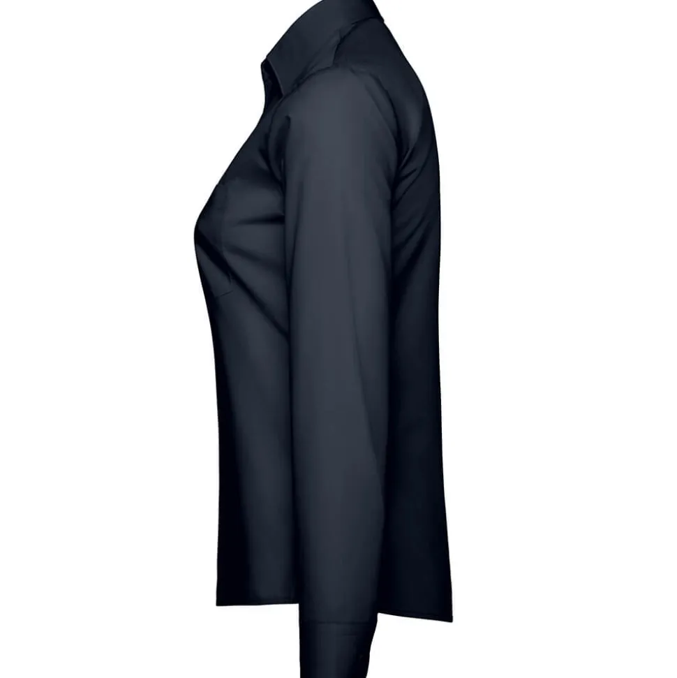 Frauen Langarm Popeline-Bluse