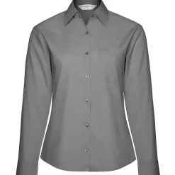 Frauen Langarm Popeline-Bluse