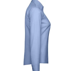 Frauen Langarm Popeline-Bluse in Übergröße