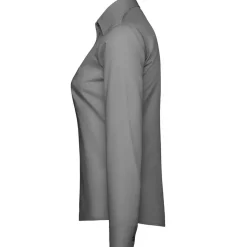 Frauen Langarm Popeline-Bluse in Übergröße