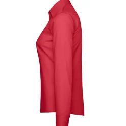Frauen Langarm Popeline-Bluse in Übergröße
