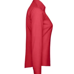 Frauen Langarm Popeline-Bluse in Übergröße