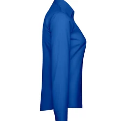 Frauen Langarm Popeline-Bluse in Übergröße