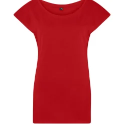 Frauen T-Shirt mit weitem Rundhalsausschnitt