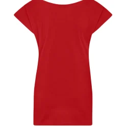 Frauen T-Shirt mit weitem Rundhalsausschnitt