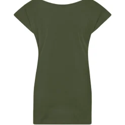 Frauen T-Shirt mit weitem Rundhalsausschnitt