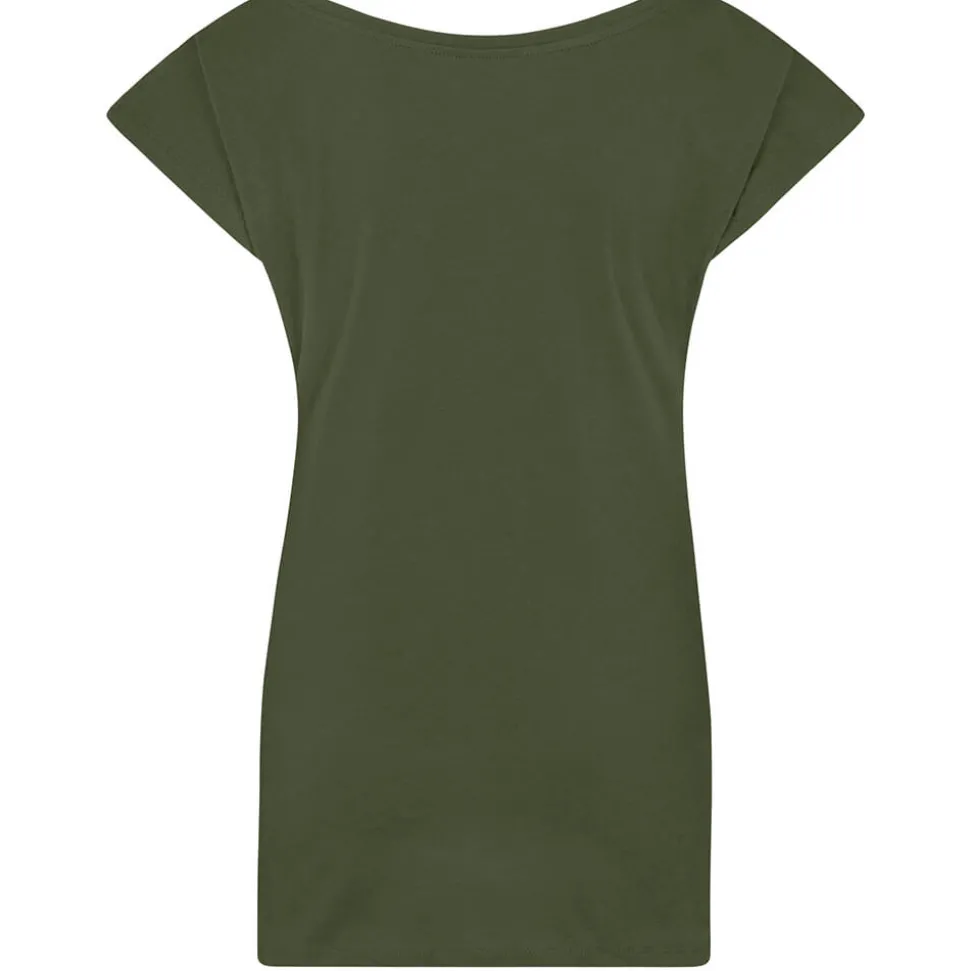 Frauen T-Shirt mit weitem Rundhalsausschnitt