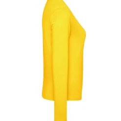 Frauen V-Ausschnitt Langarmshirt