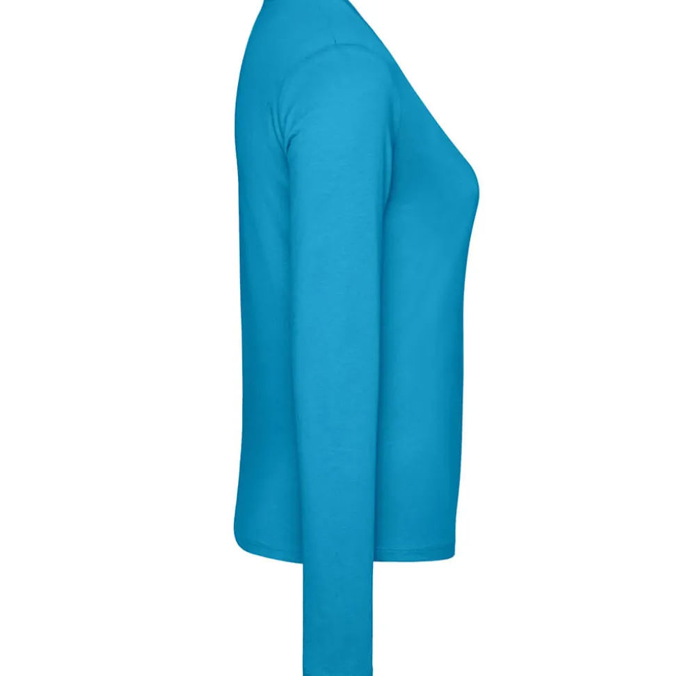 Frauen V-Ausschnitt Langarmshirt