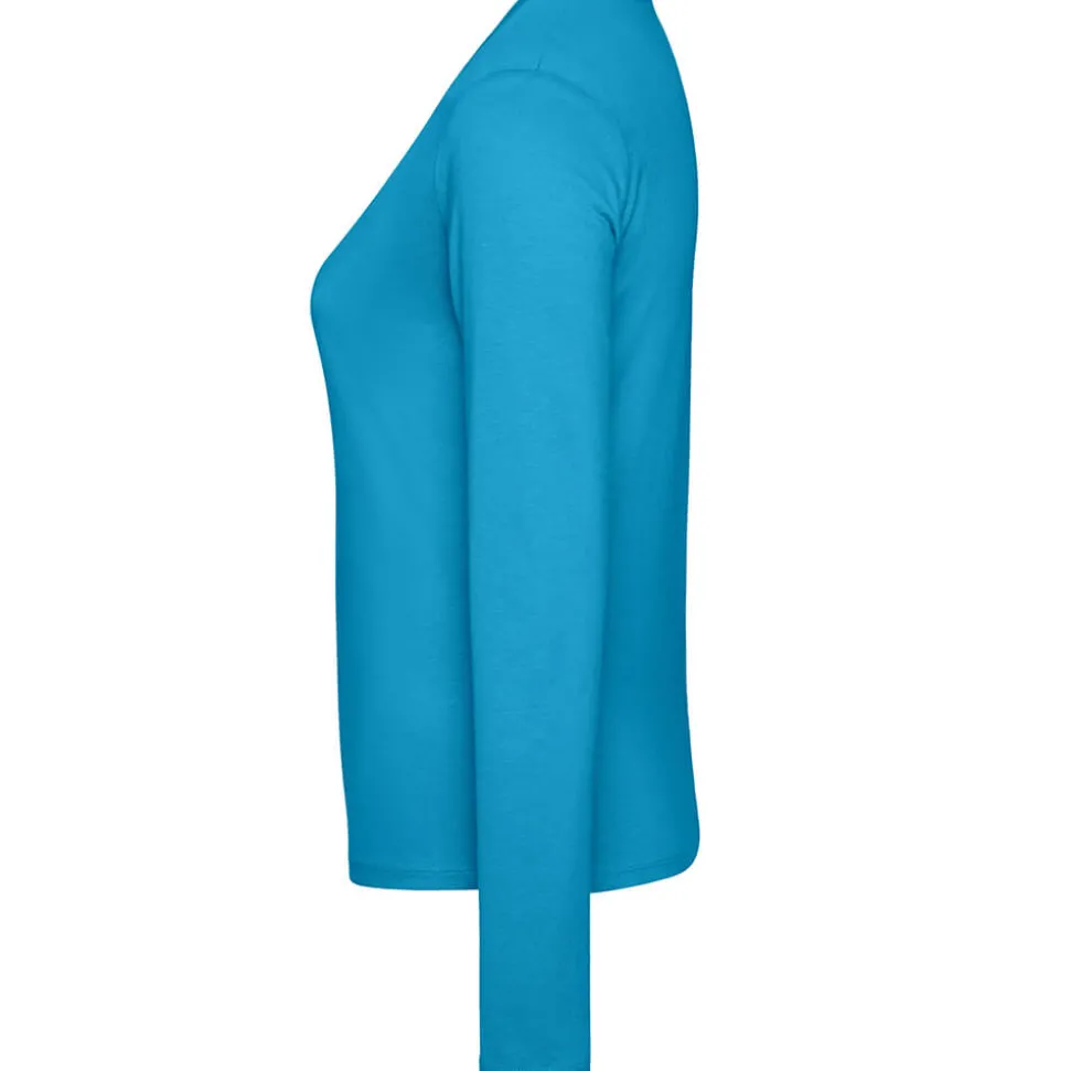 Frauen V-Ausschnitt Langarmshirt
