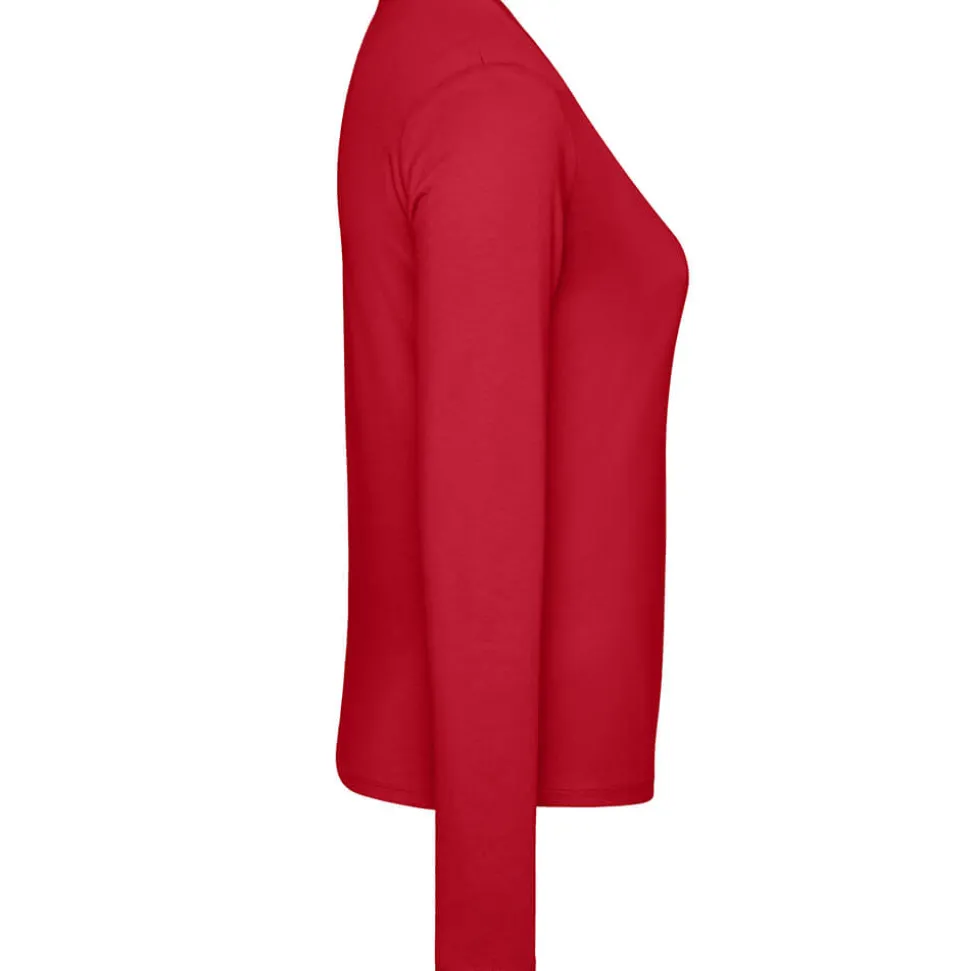 Frauen V-Ausschnitt Langarmshirt