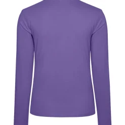 Frauen V-Ausschnitt Langarmshirt