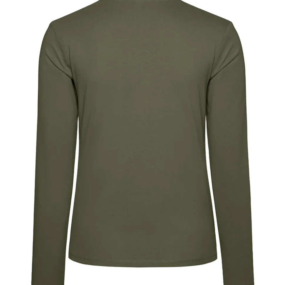 Frauen V-Ausschnitt Langarmshirt