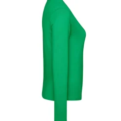Frauen V-Ausschnitt Langarmshirt