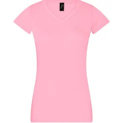 Frauen V-Ausschnitt T-Shirt Moon