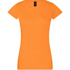 Frauen V-Ausschnitt T-Shirt Moon