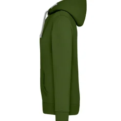 Männer Kontrast Kapuzen-Sweatjacke in Übergröße - Fair4All