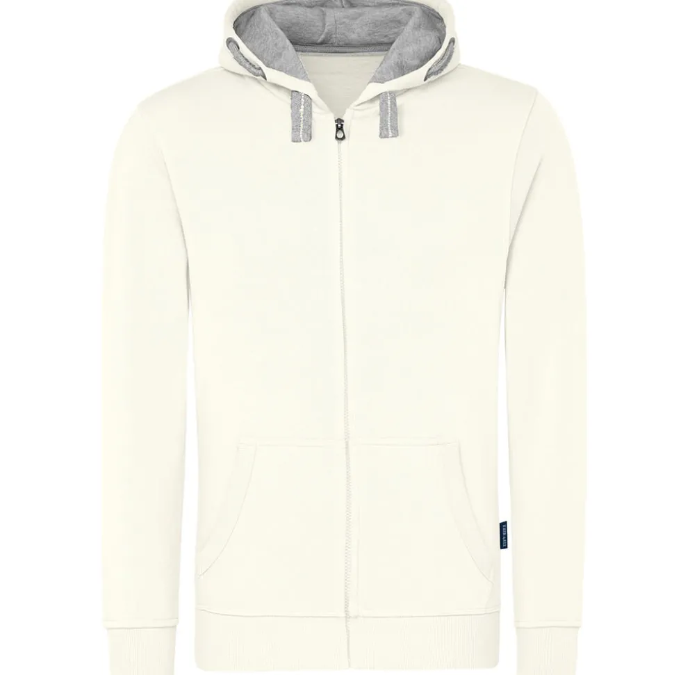 Männer Kontrast Kapuzen-Sweatjacke in Übergröße - Fair4All