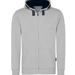 Männer Kontrast Kapuzen-Sweatjacke in Übergröße - Fair4All
